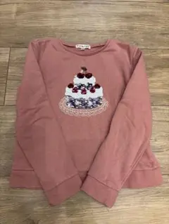 any FAM ケーキ刺繍 トレーナー 130