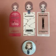 ルセラフィム LESSERAFIM 缶バッジ ブックマークカズハ KAZUHA