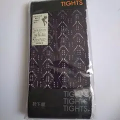 靴下屋　ダークパープル デザインタイツ M〜L