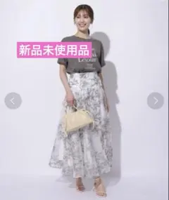 【新品未】Apuweiser-richeフラワーエンブロイダリーフレアスカート