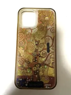 リキッドグリッターゴールドクリムト アイホン12ケース
