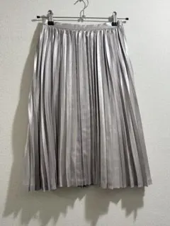 Andemiu プリーツスカート シルバーのサムネイル