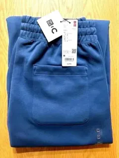 新品タグ付　UNIQLO C ユニクロ C スウェットワイドパンツ ブルー M