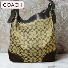 【COACH】　シグネチャーショルダーバッグ　6345　ブラウン
