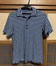 コムサイズム ボーダーシャツ M ブルー