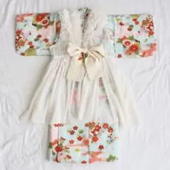 七五三 2歳前後 女の子 子供 着物 チュール 被布 セット