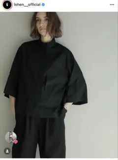 LOHEN ビックパッチオーバーシャツ ブラックのサムネイル