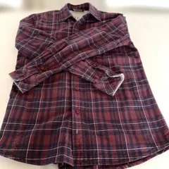 ハンドレッツチェック柄フランネルシャツ 長袖