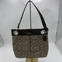COACH コーチ シグネチャー ショルダーバッグ ブラウン ブラック