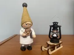 ブラックフライデーセール　ノルディカニッセ用小物　黒ランタンとそり　クリスマス