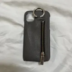 ajew ジッパー付きグレーiPhoneケース iPhone XR