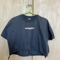 anapgirl グレー クロップドTシャツ S