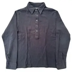 ジャーナルスタンドダード　ブラック ヘンリーネック　長袖ポロシャツ