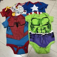 MARVEL ロンパース 5枚セット ベビー服 3-6M ※バラ売り不可