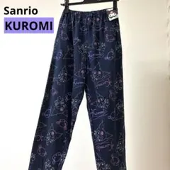 Kuromi ルームパンツ 部屋着 パジャマ下 ロングパンツ Mサイズ ネイビー