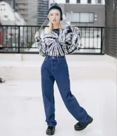 HIGH WAISTED LOOSE FIT デニム ジーンズ　xgirl