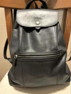 【美品/定価10万】ロンシャン ル フローネ 本革 レザー リュック 黒のサムネイル