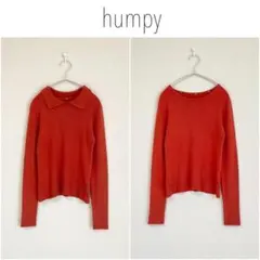 humpy 2way襟付きニット　ポロシャツニット　リブニット