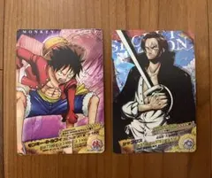 ドラゴンボール ワンピース 40周年 森永 ウエハースカード ルフィ 悟空