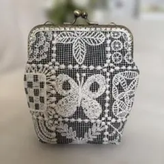 ミナペルホネン　Forest tile がま口ポーチ・財布 ハンドメイド