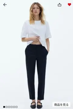 スラックス ワイドパンツ