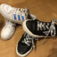 adidas白 、ANAP girlスニーカー黒　23センチセット販売