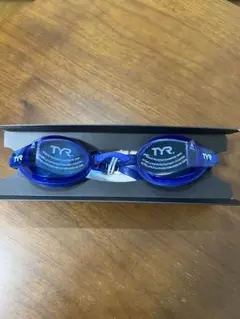 【新品未使用】TYR 水泳ゴーグル ブルー 交換用ストラップ付き（大人用）