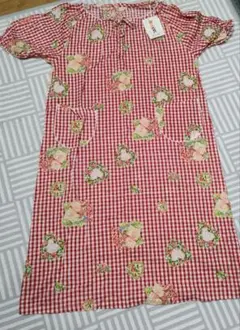 tunic 赤と白のギンガムチェックのワンピース