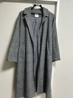 earth music&ecology チェック柄ロングコート Mサイズ