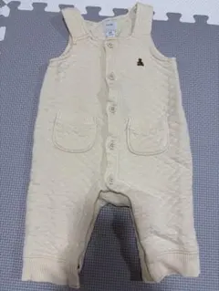 babygap キルティング サロペット オーバーオール 3-6m ホワイト