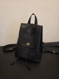 値下中!OLD COACH オールドコーチ レザーリュック 黒 9791