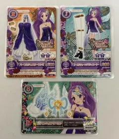 値下げ！　アイカツカード　パープルジュエリーコーデセット