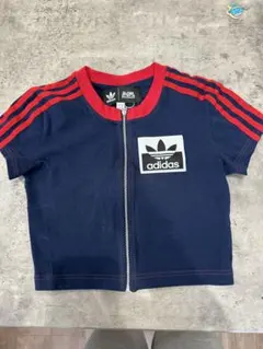 adidas FLIVA BLACK ジップアップTシャツ