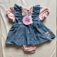 【新品】futafuta デニム風ロンパース 70cm サンリオ