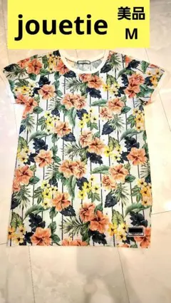美品　jouetie ハイビスカス柄 メッシュビッグシルエット　半袖TシャツMのサムネイル