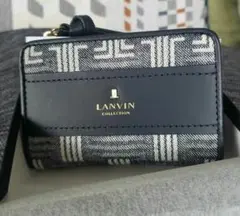 LANVIN COLLECTION コインケース ネイビー