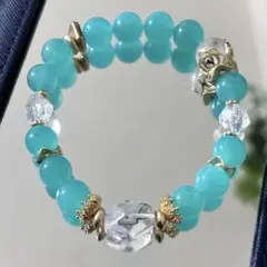 アマゾナイト 水晶 ブレスレット