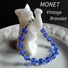 ヴィンテージブレスレット　MONET ブルーサファイアカラー　シルバーカラーのサムネイル