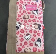 平成コギャルキティ　買い物保冷トートバッグ　レジカゴ　ヒョウ柄　ピンク　日焼け