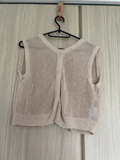 Wcloset バックリボン すかし編みニットベスト Fサイズのサムネイル
