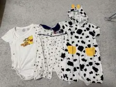 ベビー用　半袖ロンパース　50〜60 3点セット