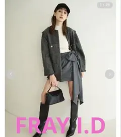 値下げ中★試着のみ✴︎FRAY ID ボリュームリボンタフタミニスカートスカパンのサムネイル