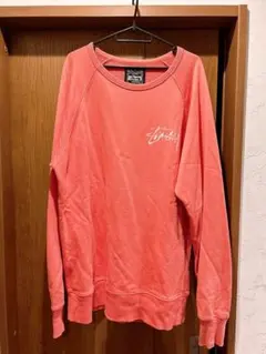Stüssy コーラルピンク トレーナー　XL 希少サイズ