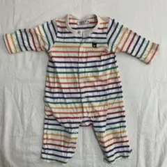 DOUBLE.B ストライプロンパース 70