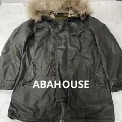 ABAHOUSE モッズコート ファー付き ミリタリーコート カーキ
