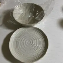 有古堂 皿 2枚セット 渦巻き模様