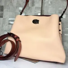 《希少色》COACH コーチ ウィロウ ショルダーバッグ ターンロック レザー