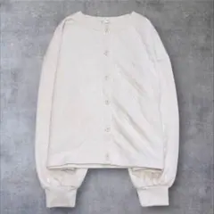 コルザ 長袖キルティングカーディガン（L）アイボリー ゆったり 羽織り 軽やか