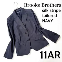 美品・11AR✨ブルックスブラザーズ シルク ストライプ テーラードジャケット