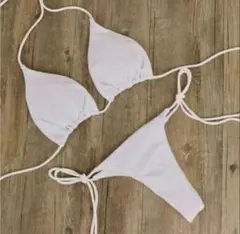 今夜売り切り　⚠️ 紐ビキニ　白色　Ｌサイズ　匿名配送